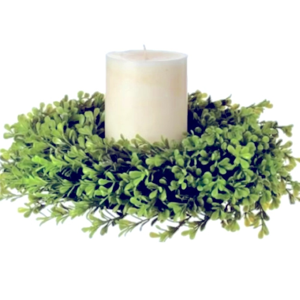 12” Gracie Oaks Candle Ring Wreath